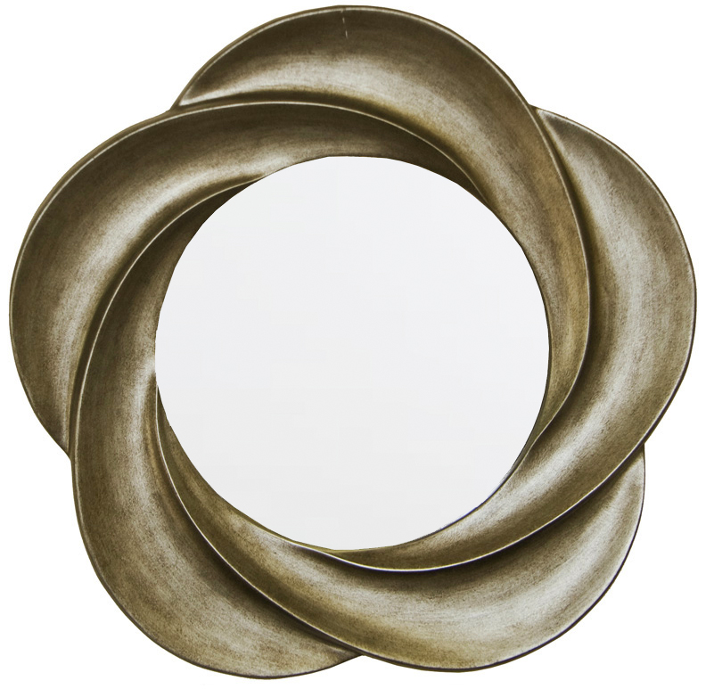 ZS018AS Wall décor art mirror modern round light brown